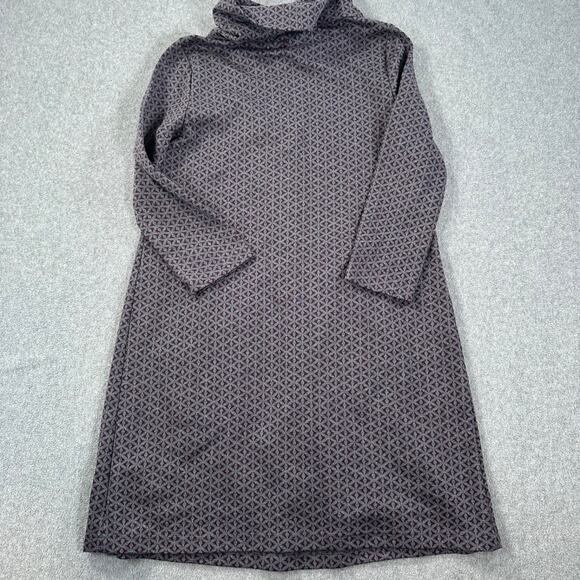 Tyler Boe Cowl Neck Shift Dress Women's Small Purple Gray 3/4 Sleeve Pockets - Picture 8 of 8
